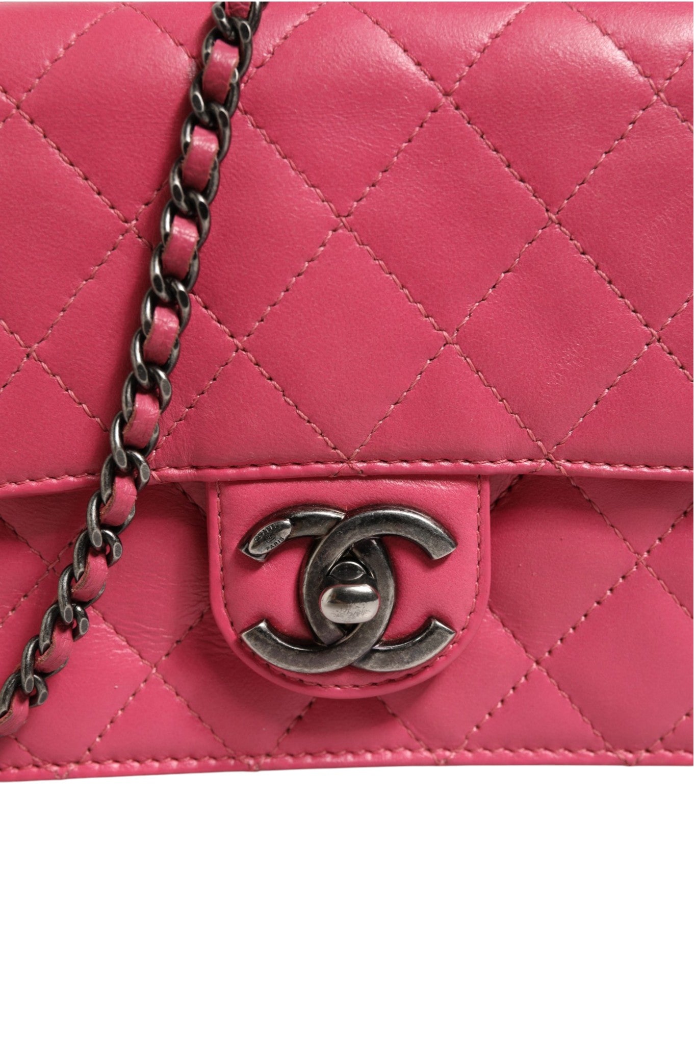 Chanel Quilted Leather Mini Square Flap Crossbody Bag