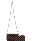 Louis Vuitton Damier Ebene Pochette Felicie  Chain Wallet