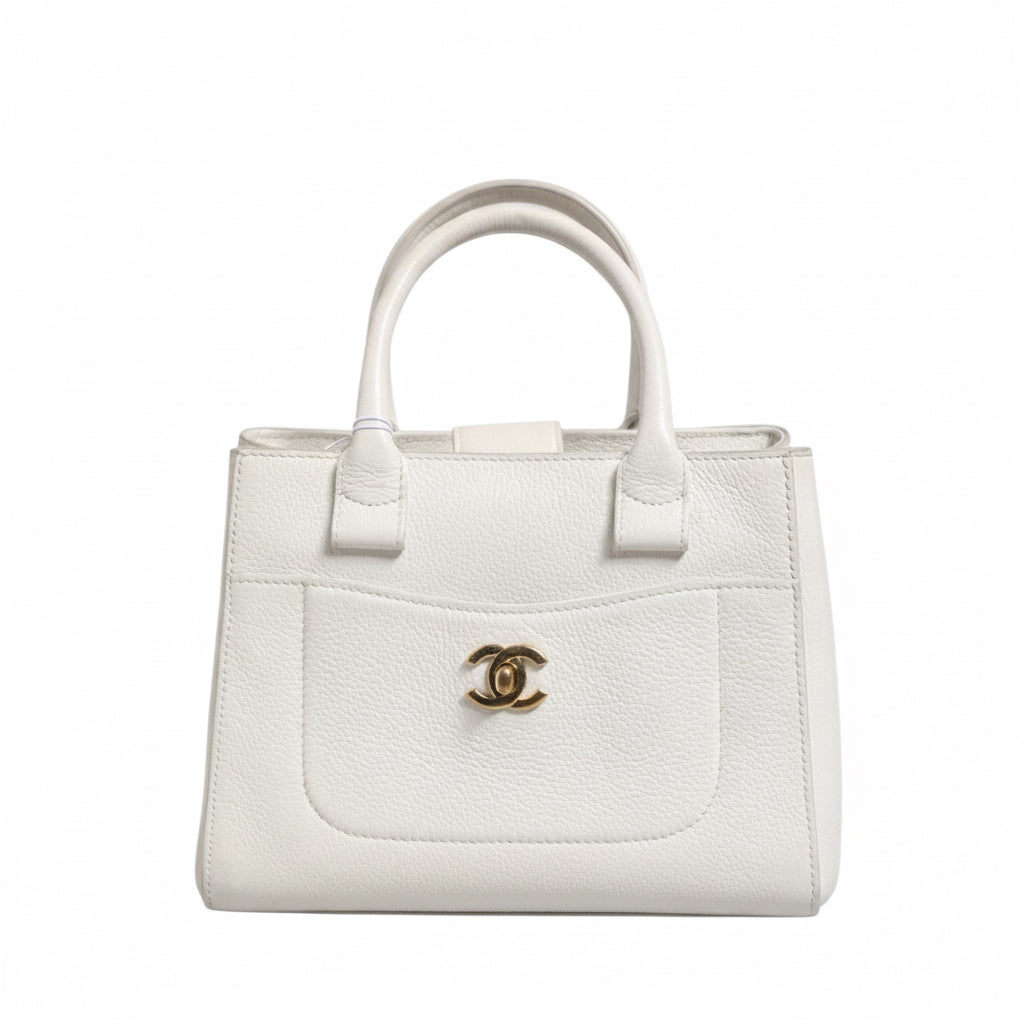 Chanel Neo Executive Leather Tote - White