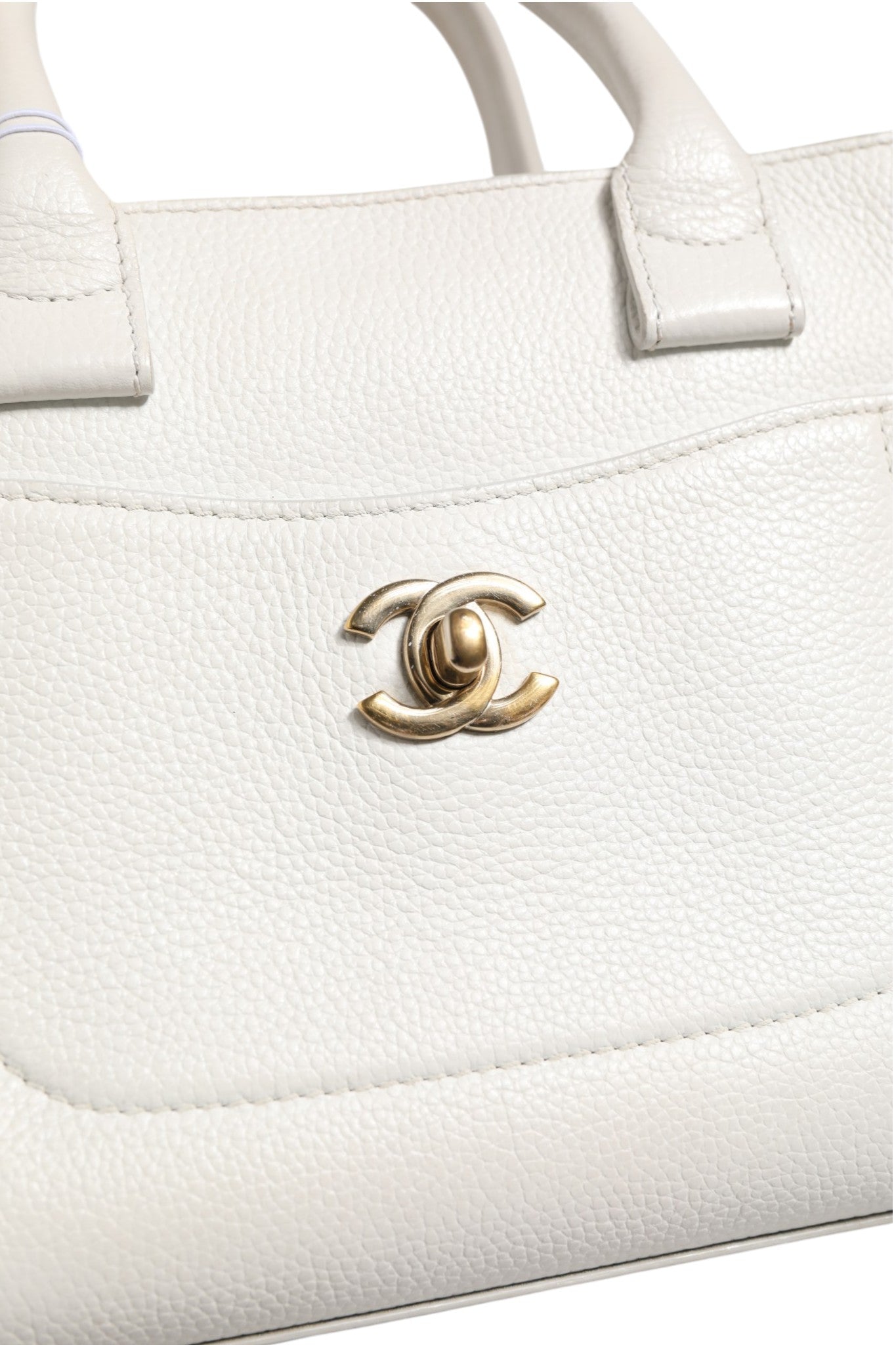 Chanel Neo Executive Leather Tote - White