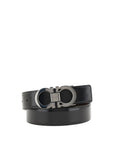 Ferragamo Gancini Reversible Leather Belt - Black