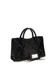 Balenciaga Le City Medium Leather Shoulder Bag - Black