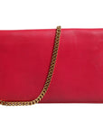 Saint Laurent Monogram Leather Wallet on Chain - Red