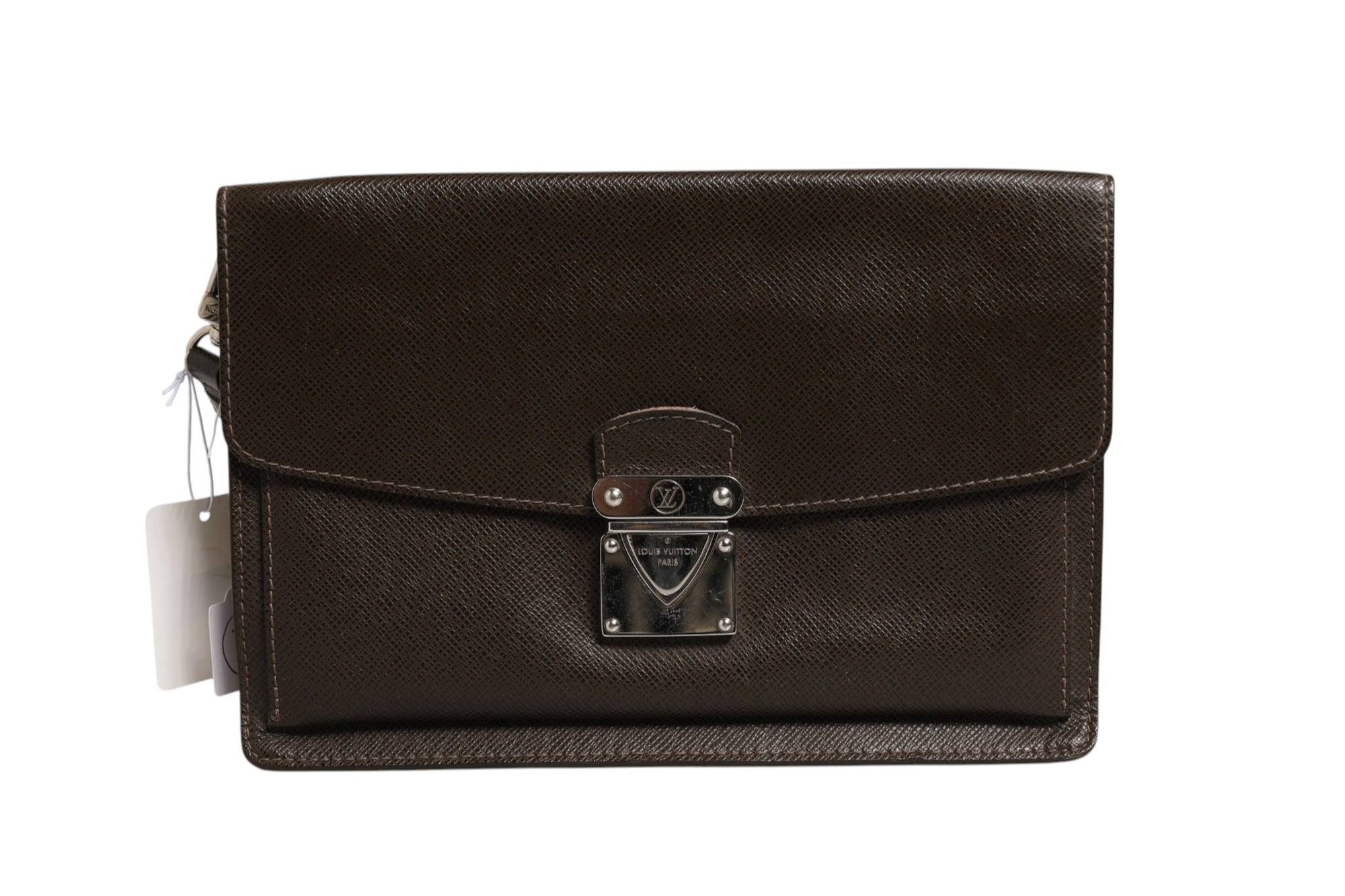 Louis Vuitton Belaia Clutch Taiga Leather - Dark Brown