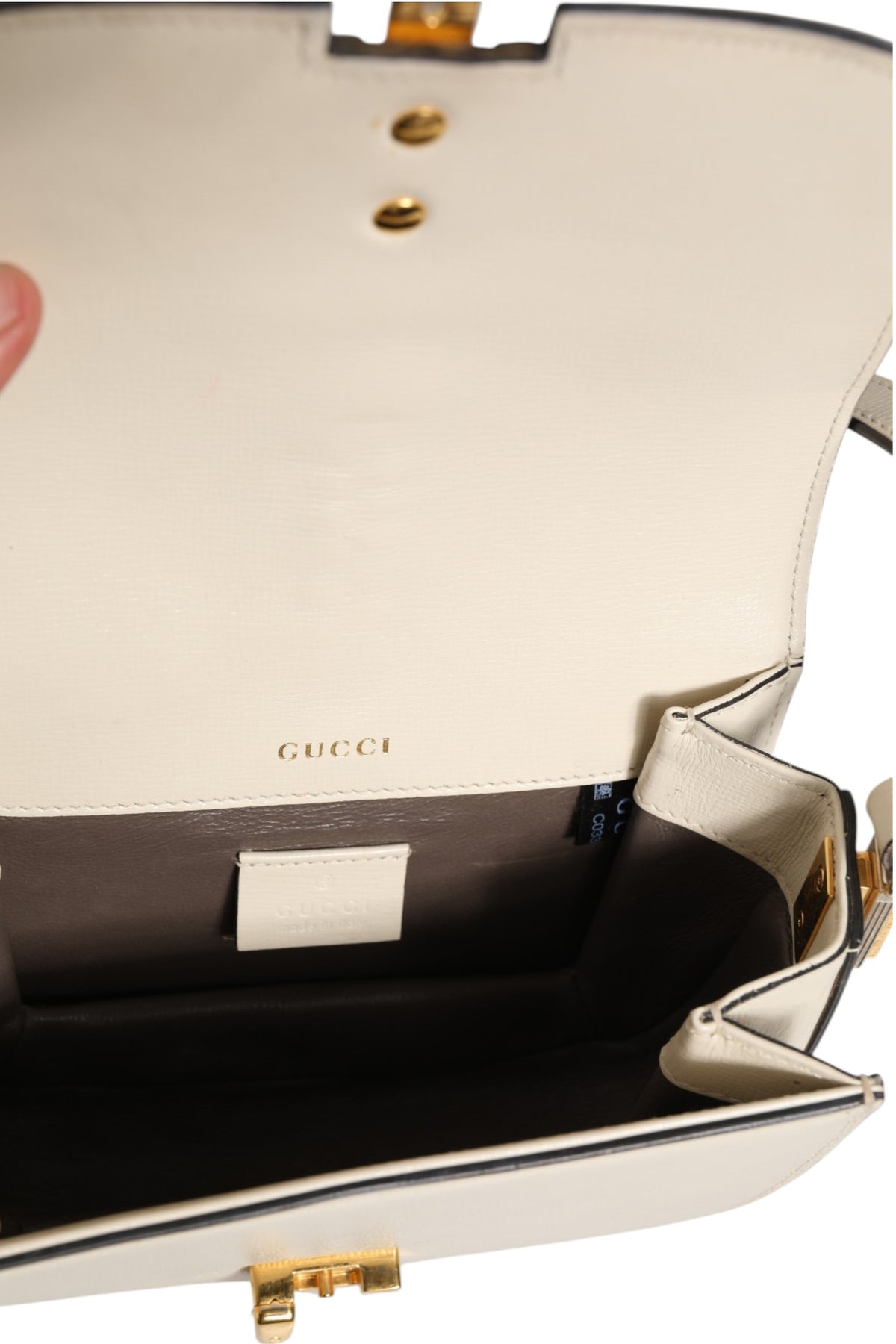 Gucci Sylvie 1969 Mini Leather Shoulder Bag - Ivory/White