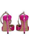 Jimmy Choo Saeda Satin Stiletto Heel Pumps - Fuchsia Pink