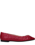 Jimmy Choo Leni Quilted Leather Ballet Flats - Raspberry Red