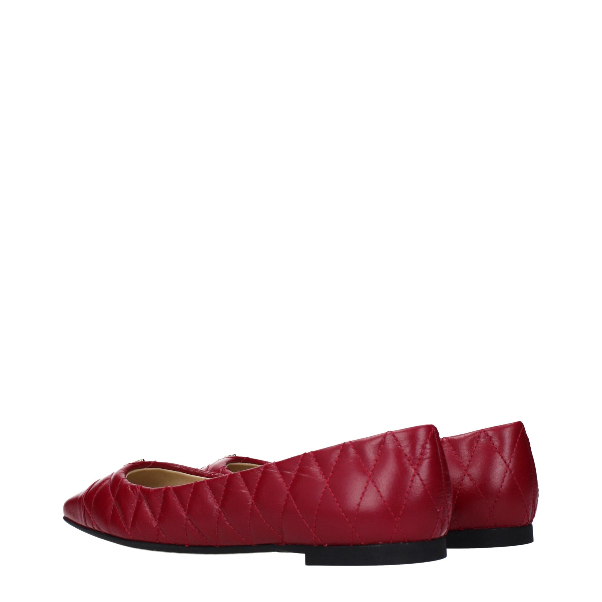 Jimmy Choo Leni Quilted Leather Ballet Flats - Raspberry Red