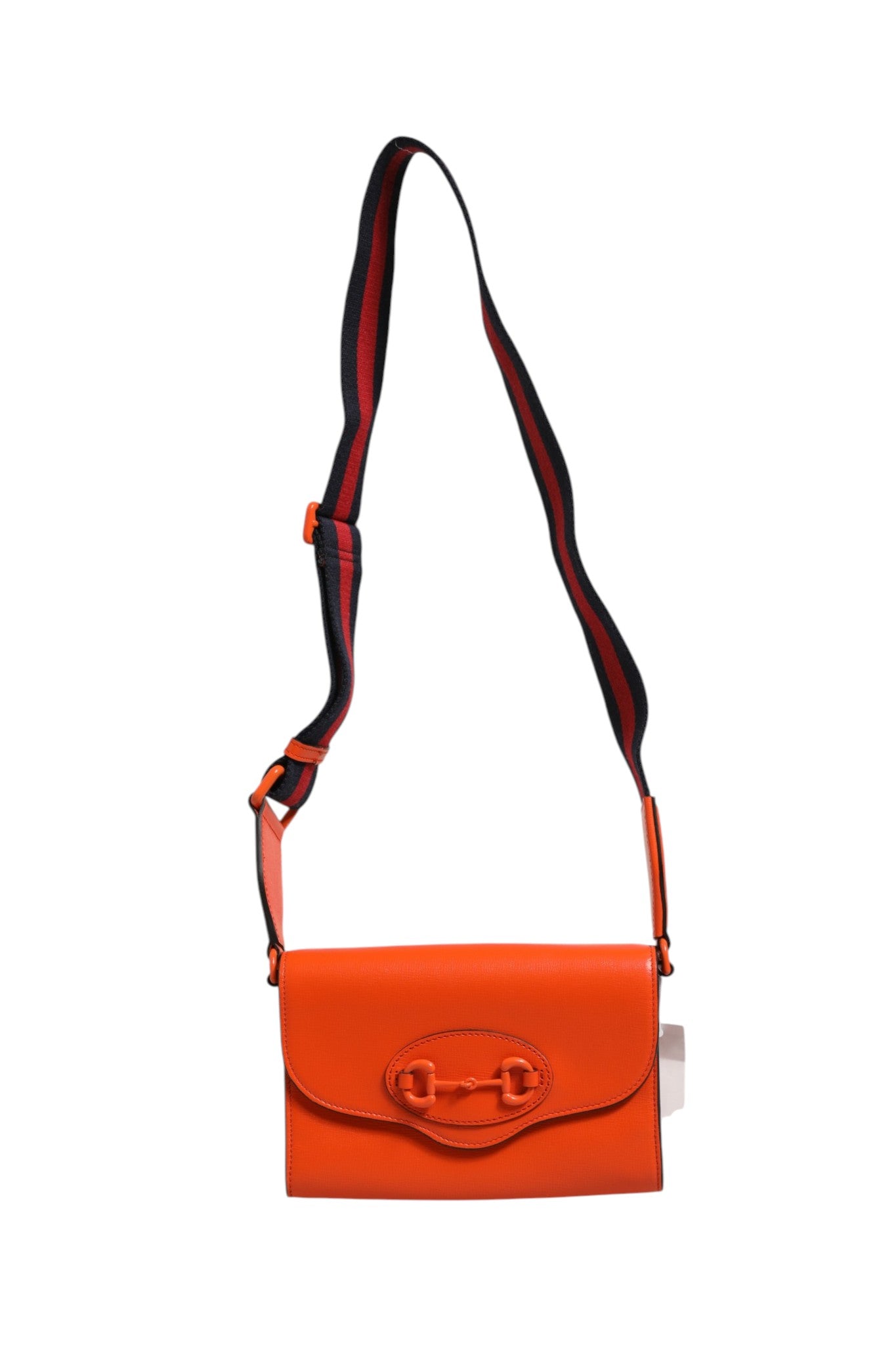 Gucci Horsebit 1955 Enamel Mini Shoulder Bag - Orange