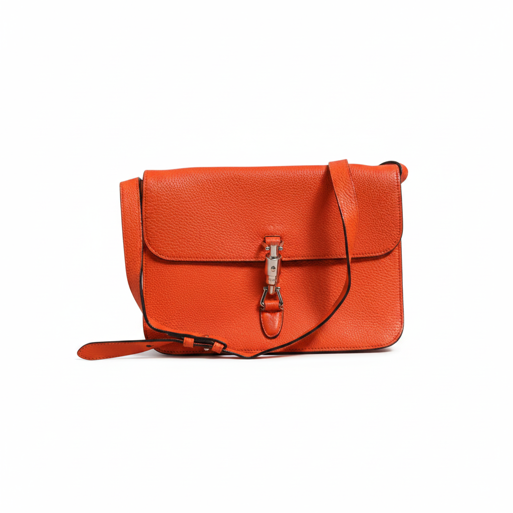 Gucci Horsebit 1955 Enamel Mini Shoulder Bag - Orange