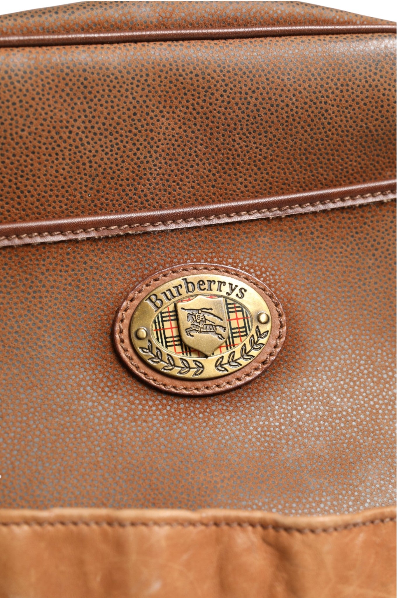 Burberry Emblem Crossbody Bag - Brown and Gold