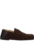 Jacquemus Leather Vintage Effect Loafers - Brown & Black