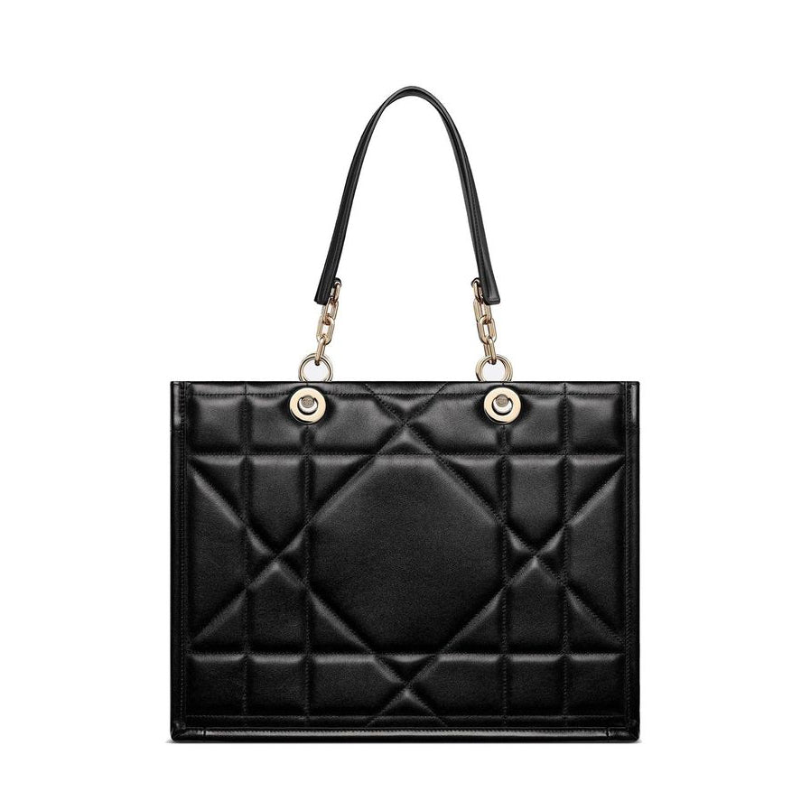 Dior Large Black Leather Tote Bag