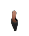 Amina Muaddi Jamie Silk Mule Sandals - Black