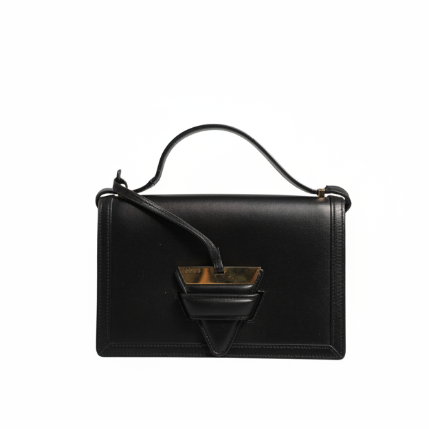 Loewe Barcelona Medium Leather Shoulder Bag - Black