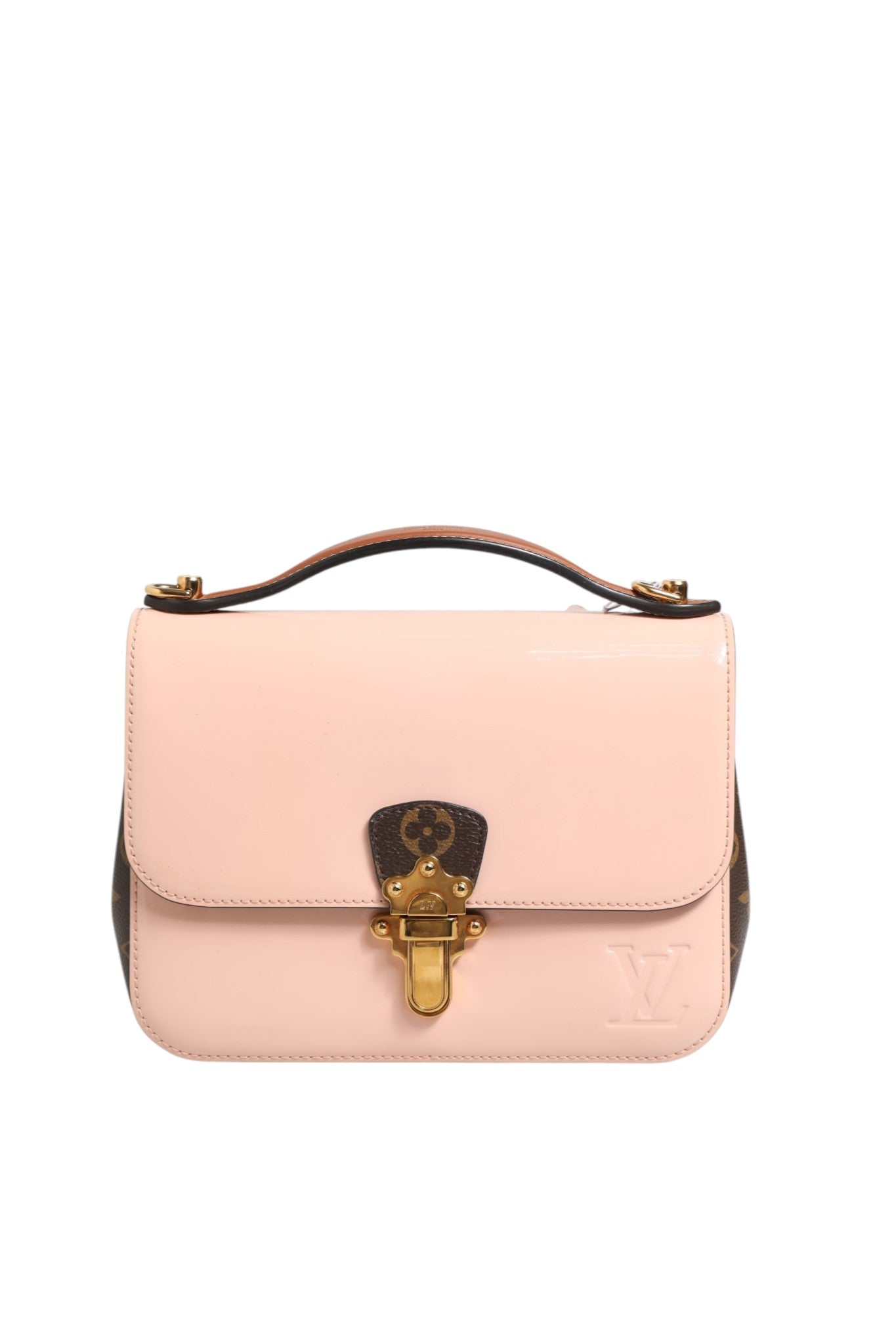 Used Louis Vuitton Vernis Leather Cherrywood BB Shoulder Bag - Pink