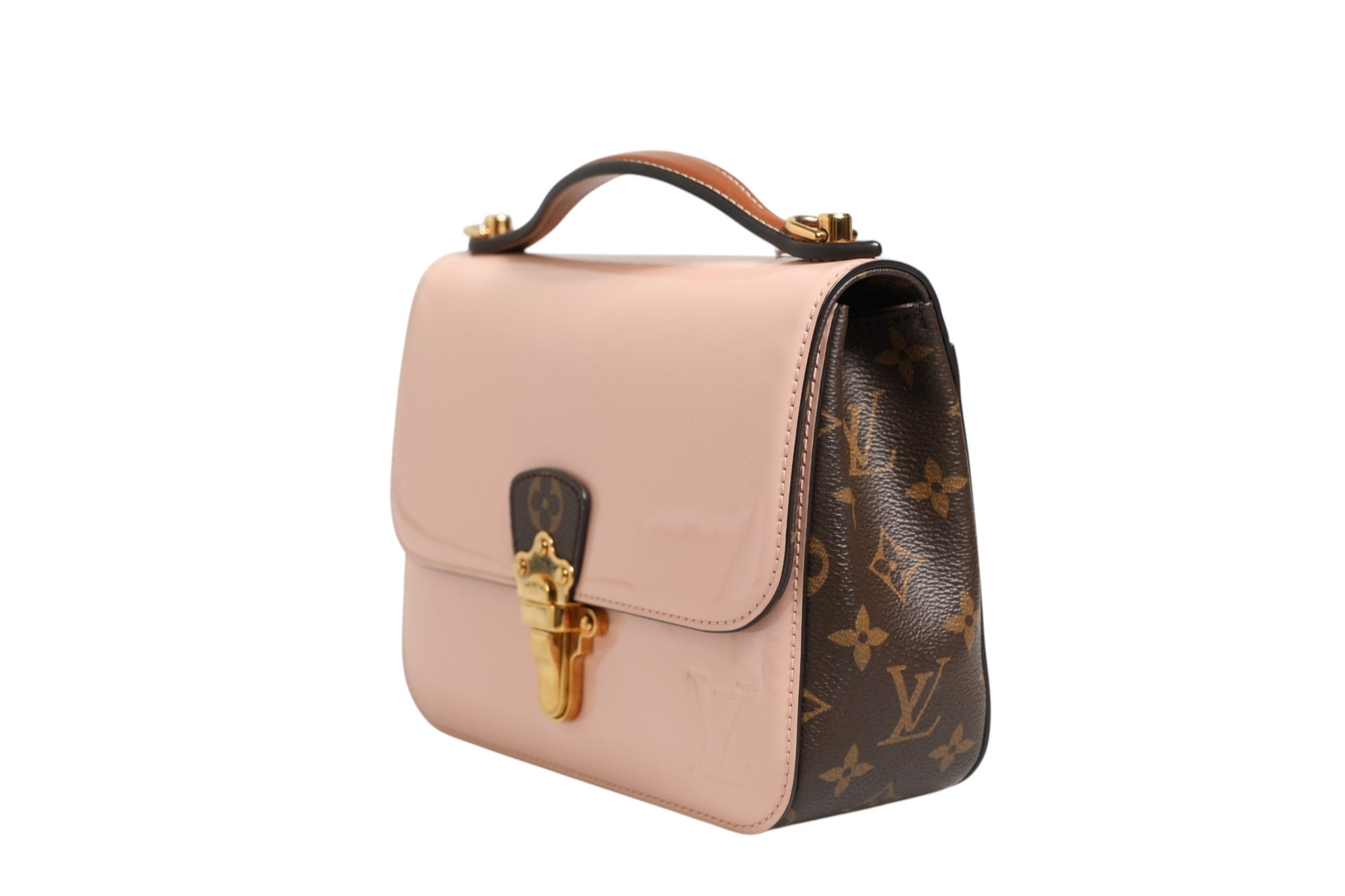 Used Louis Vuitton Vernis Leather Cherrywood BB Shoulder Bag - Pink