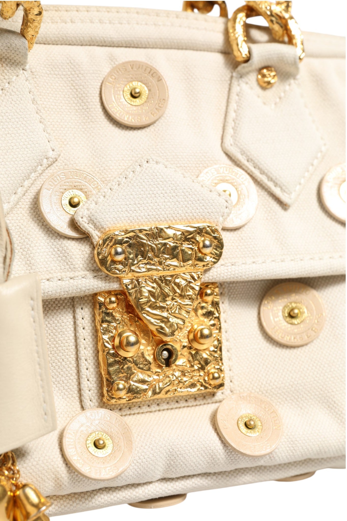 Used Louis Vuitton Polka Dots Panama Tinkerbell Handbag