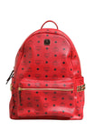 MCM Medium Stark Studded Visetos Backpack - Red