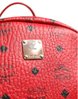 MCM Medium Stark Studded Visetos Backpack - Red