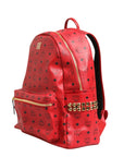 MCM Medium Stark Studded Visetos Backpack - Red