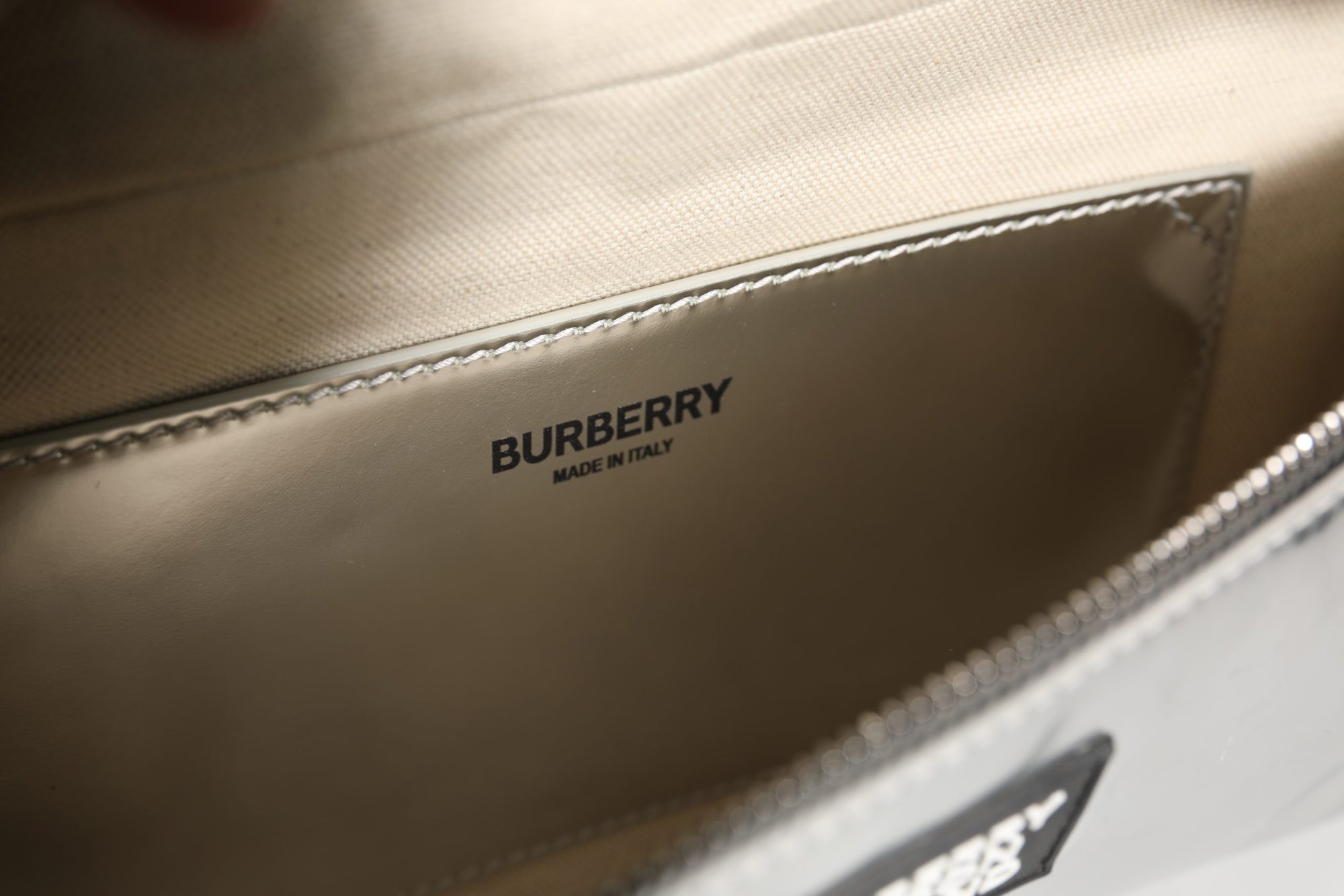 Burberry Belt Bag - Metallic Silver
