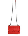 Bottega Veneta Olimpia Intrecciato Leather Small Shoulder Bag- Red