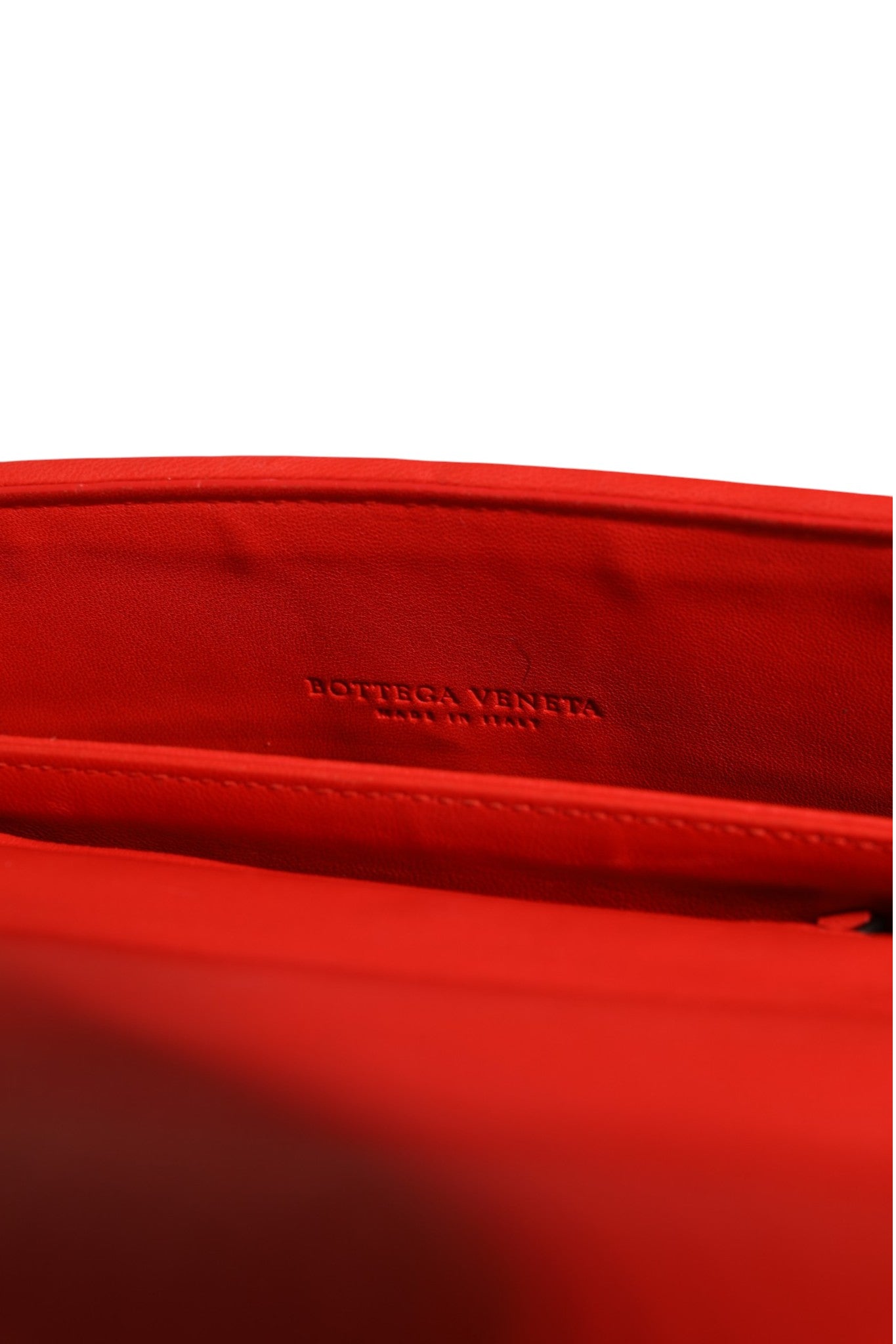 Bottega Veneta Olimpia Intrecciato Leather Small Shoulder Bag- Red