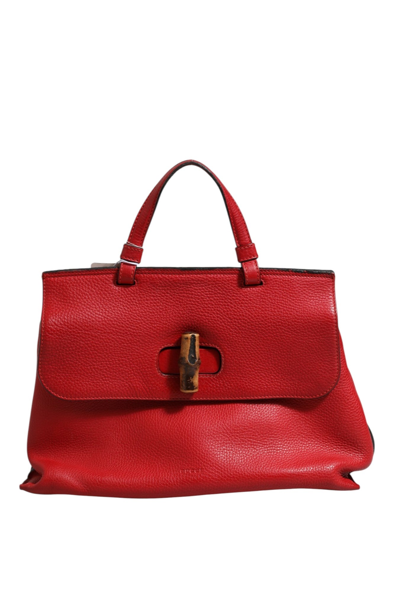 Gucci Bamboo Top Handle Tote & Crossbody Bag - Red