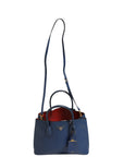 Prada Saffiano Leather 2Way Top Handle Bag - Blue