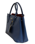 Prada Saffiano Leather 2Way Top Handle Bag - Blue