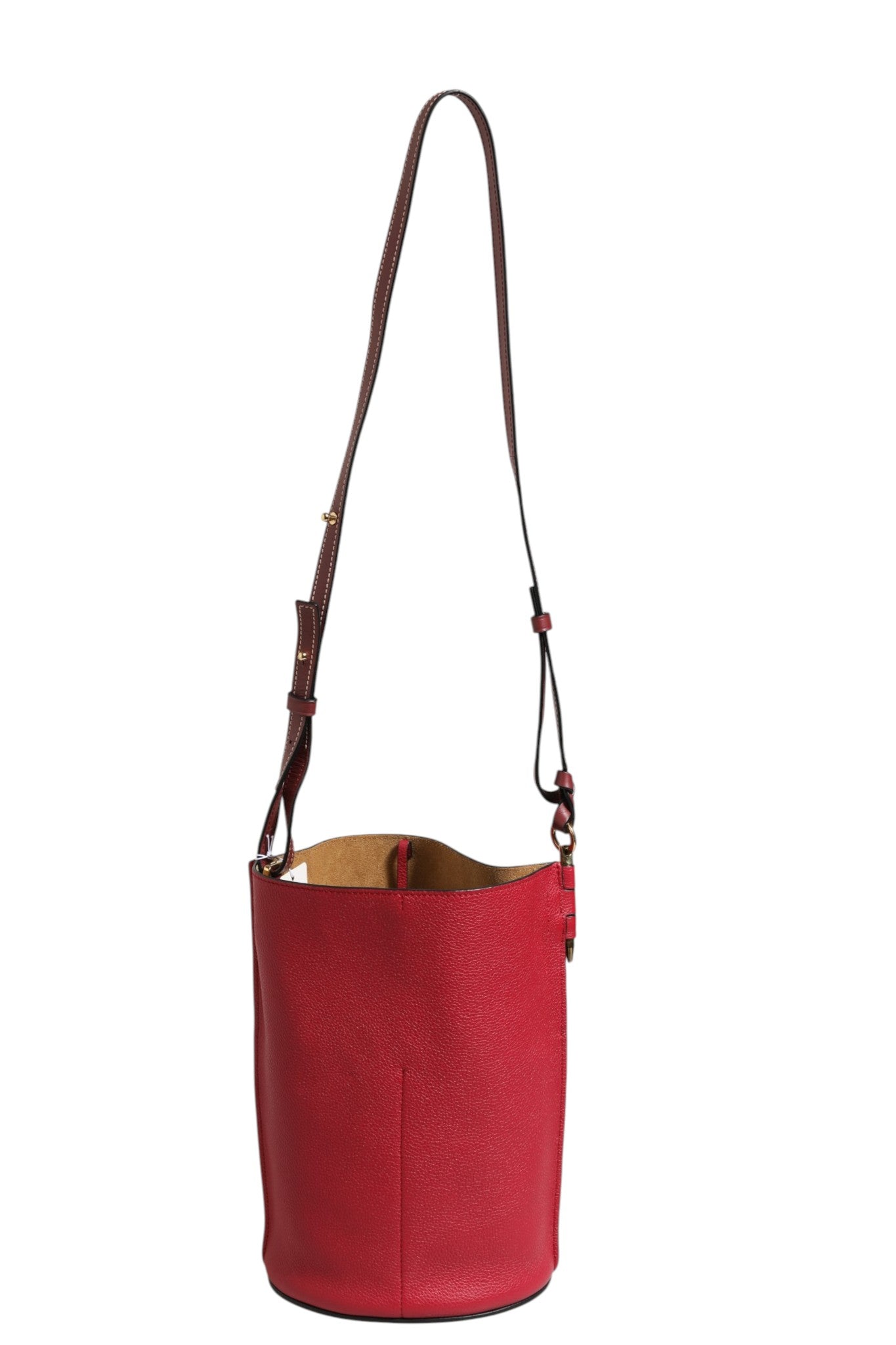 Used Loewe Gate Raspberry & Wine Leather Bucket Bag