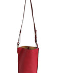 Used Loewe Gate Raspberry & Wine Leather Bucket Bag