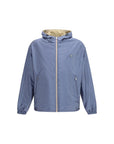 Prada Re-Nylon Reversible Down Jacket - Beige & Blue