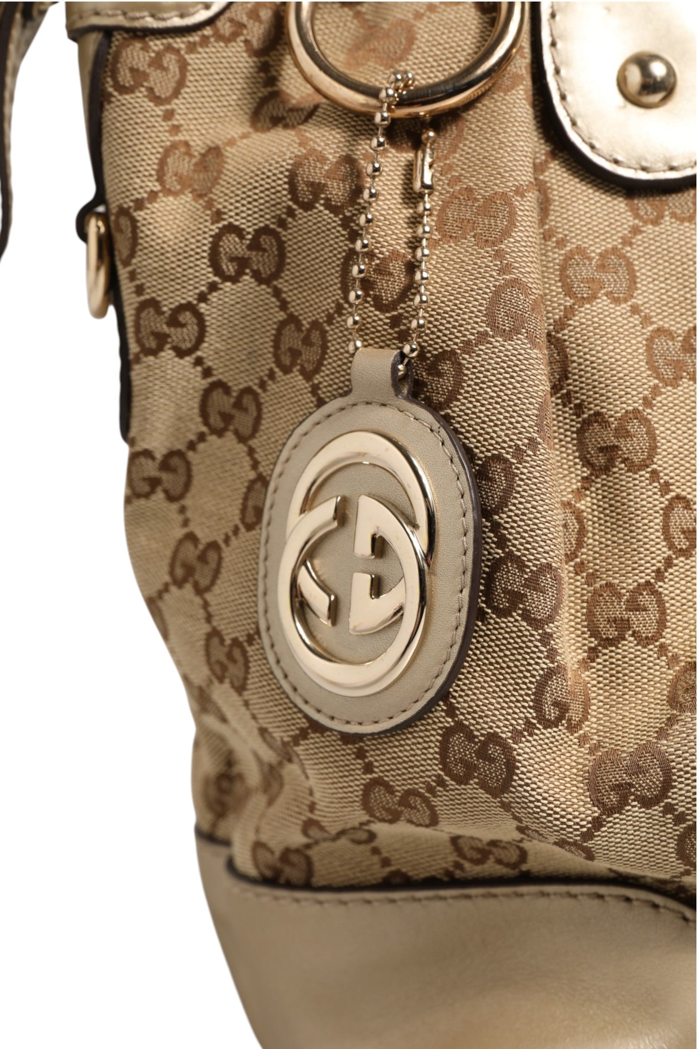 Gucci Canvas Sukey Satchel Handbag