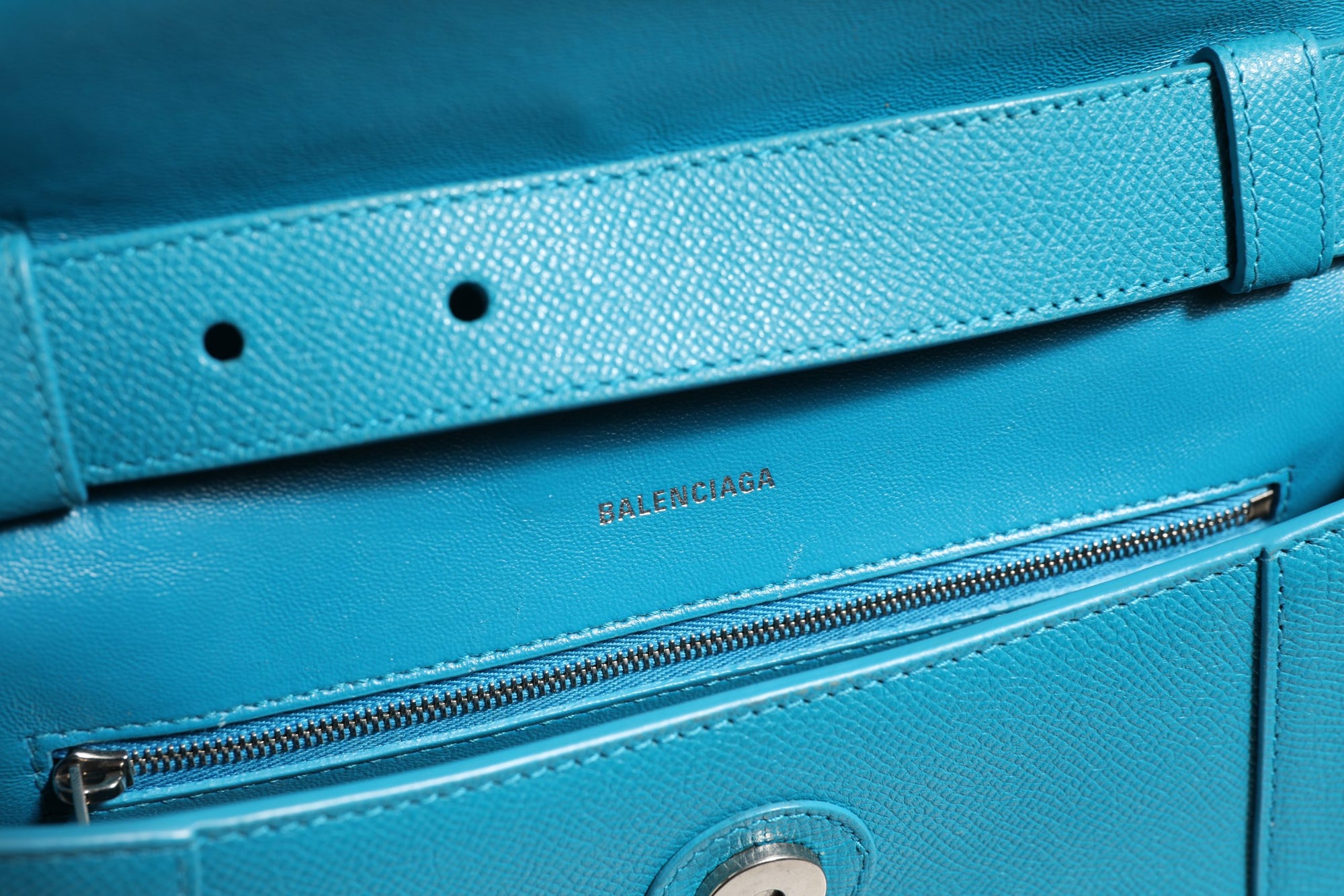 Balenciaga Downtown Shoulder Bag - Blue