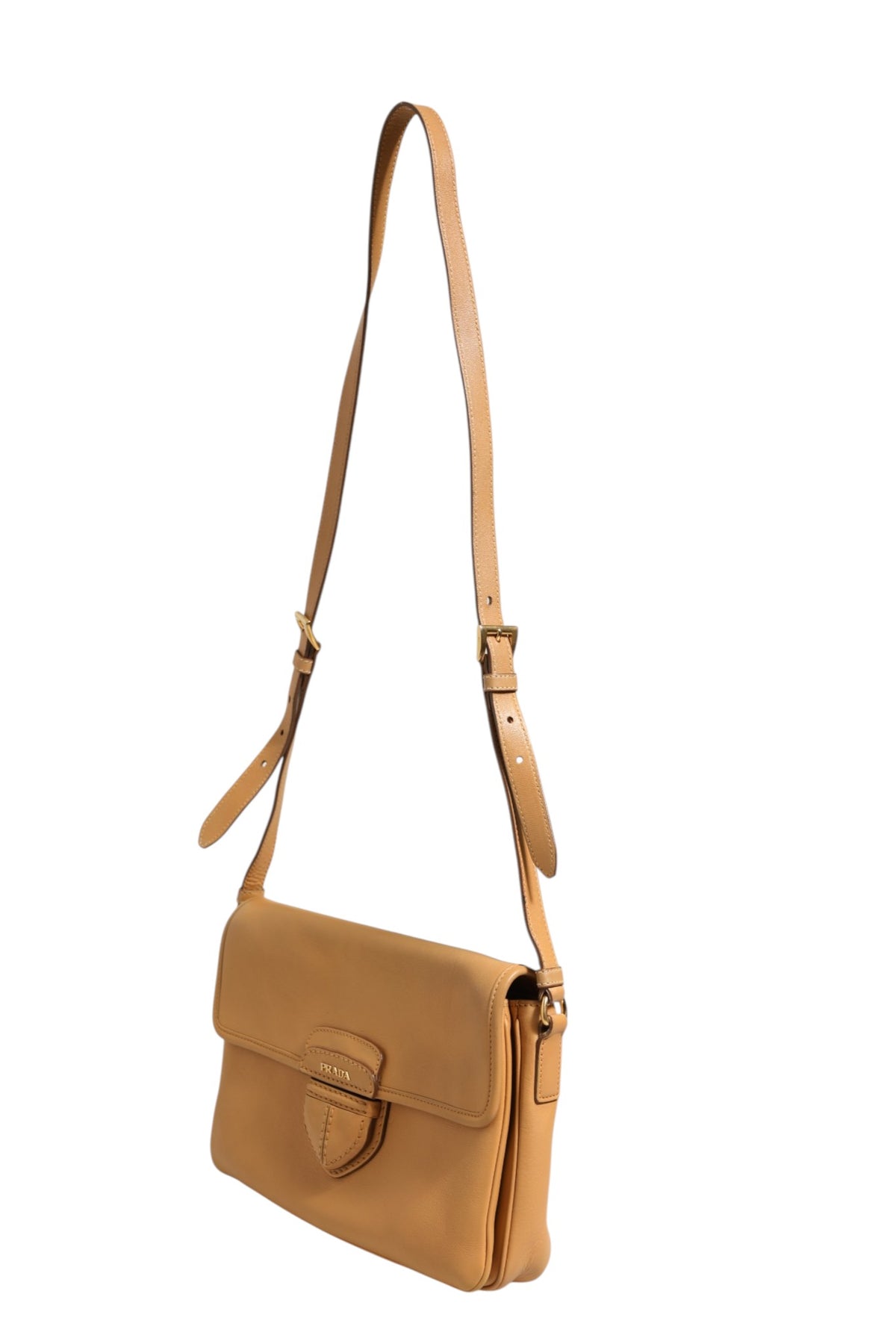 Prada Sidonie Pebble Leather shoulder bag - British Khaki
