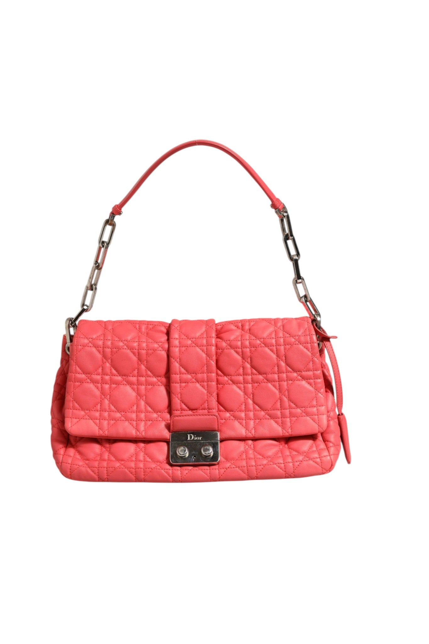 Christian Dior Miss Dior Bag In Cannage Leather - Coral