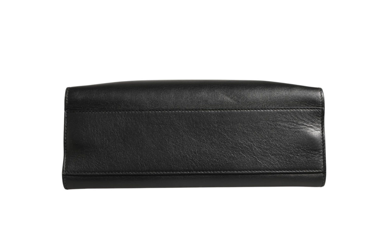Gucci Nymphaea Bamboo Top Handle Leather Bag - Black