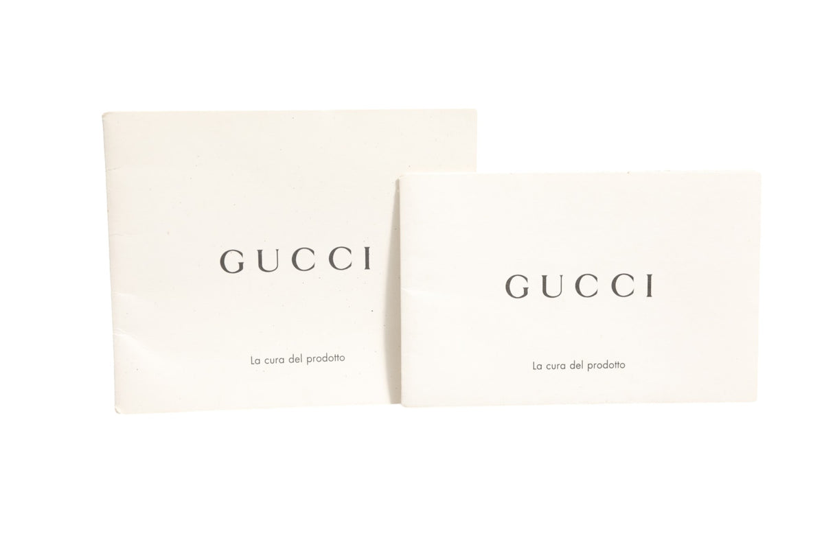 Gucci Nymphaea Bamboo Top Handle Leather Bag - Black
