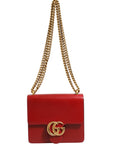 Gucci Marmont Small Leather Shoulder bag - Rosso Ancora Red