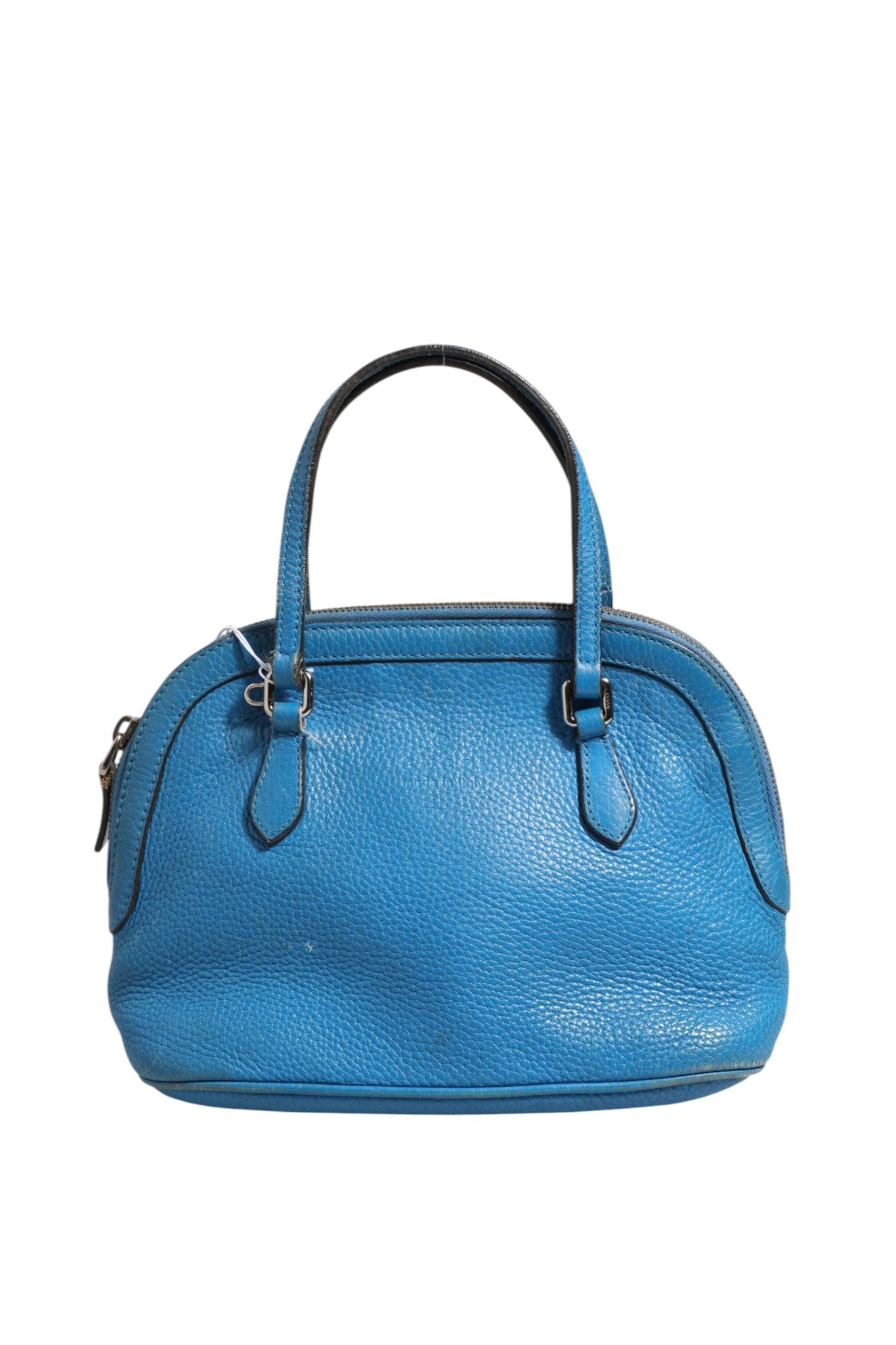Used Gucci Leather Dome Handbag - Blue