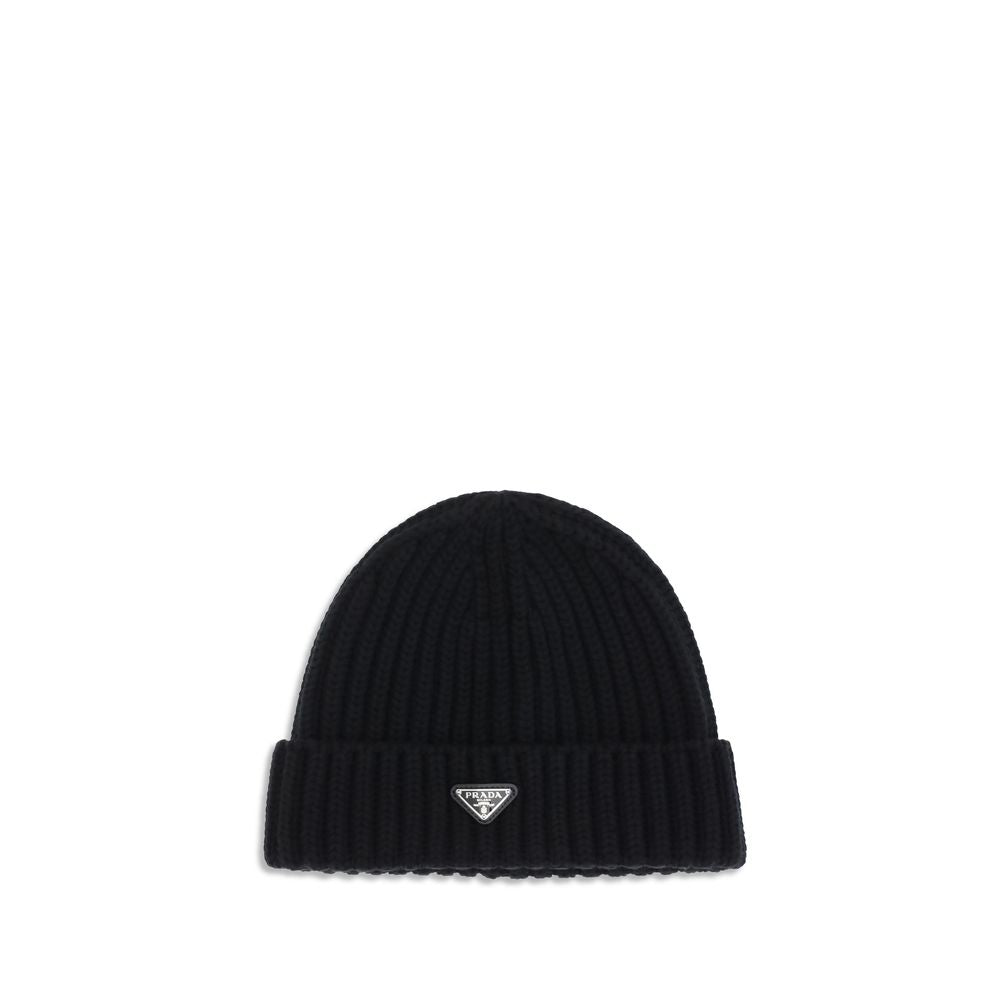 Prada Virgin Wool Beanie - Black