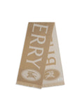 Burberry Logo Wool Scarf - Sand Beige