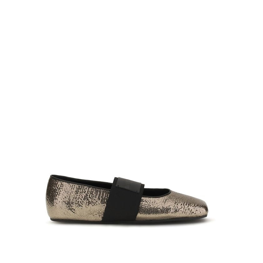 Givenchy Sliced Square Ballet Flats - Gold