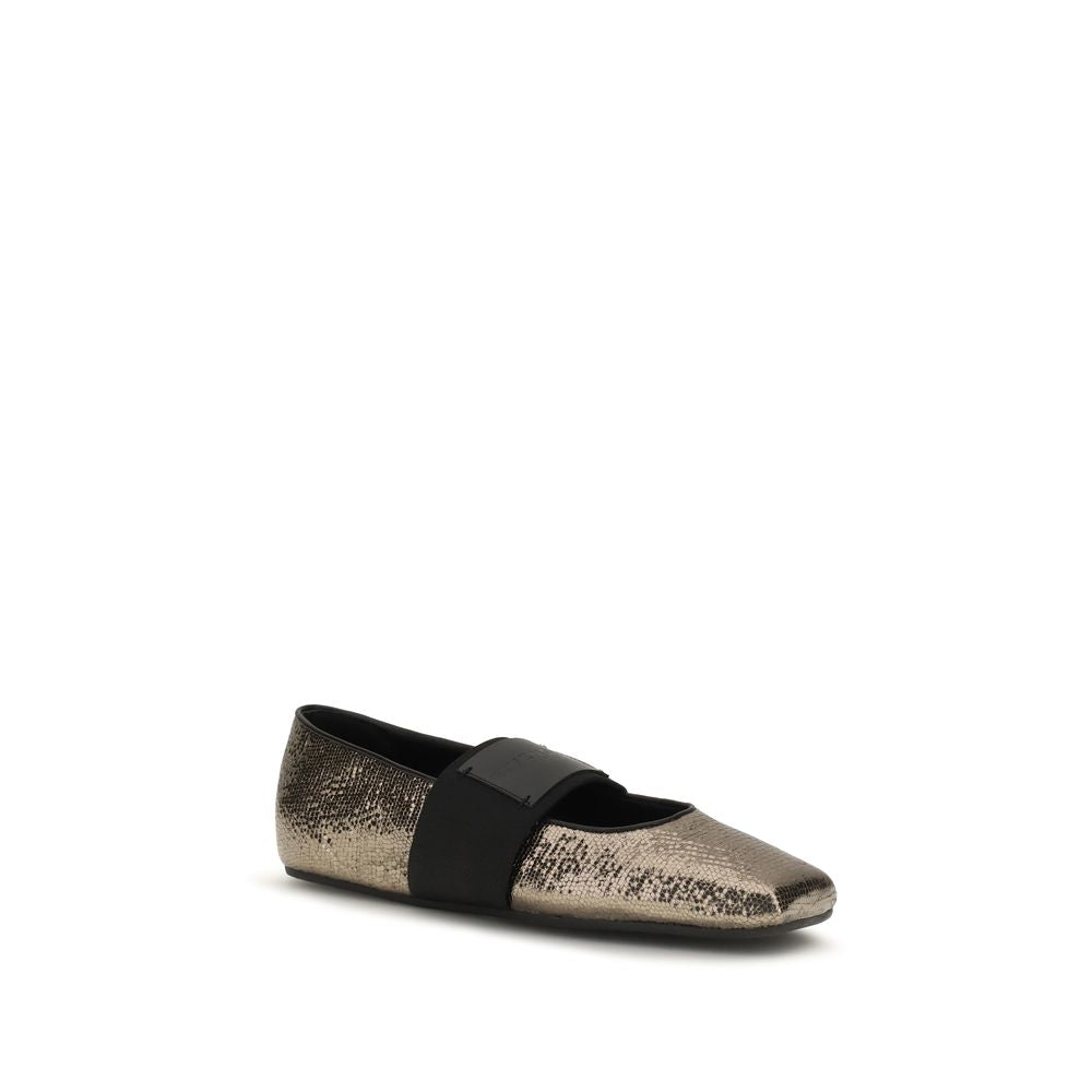 Givenchy Sliced Square Ballet Flats - Gold