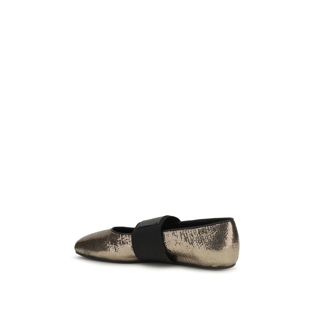 Givenchy Sliced Square Ballet Flats - Gold