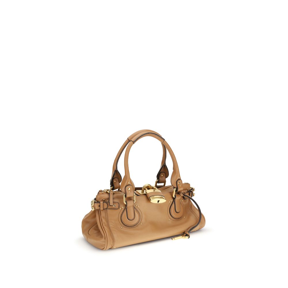 Chloé Leather Paddington Shoulder Bag - Camel Brown