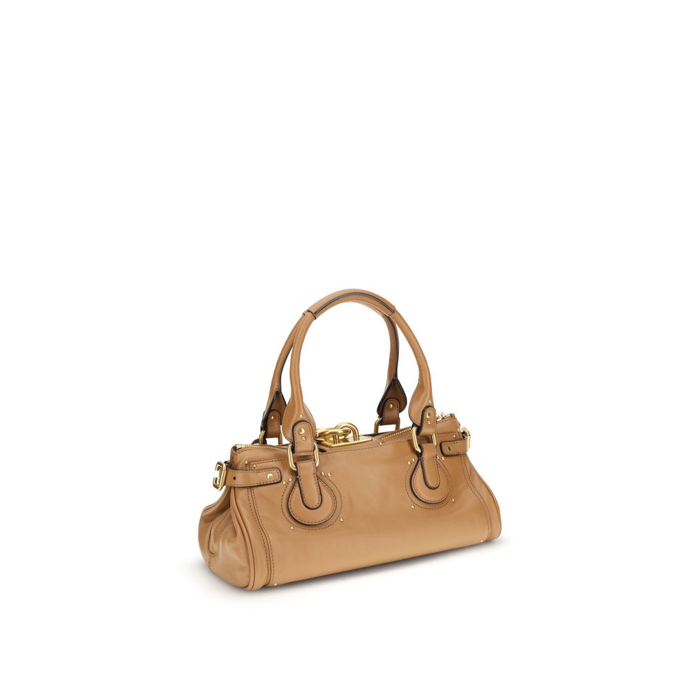 Chloé Leather Paddington Shoulder Bag - Camel Brown