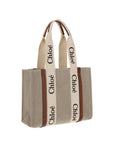 Chloé Medium Linen Woody Tote